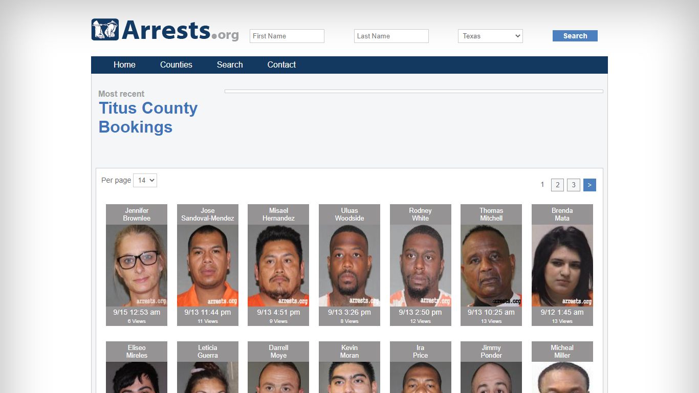 Titus County Arrests and Inmate Search